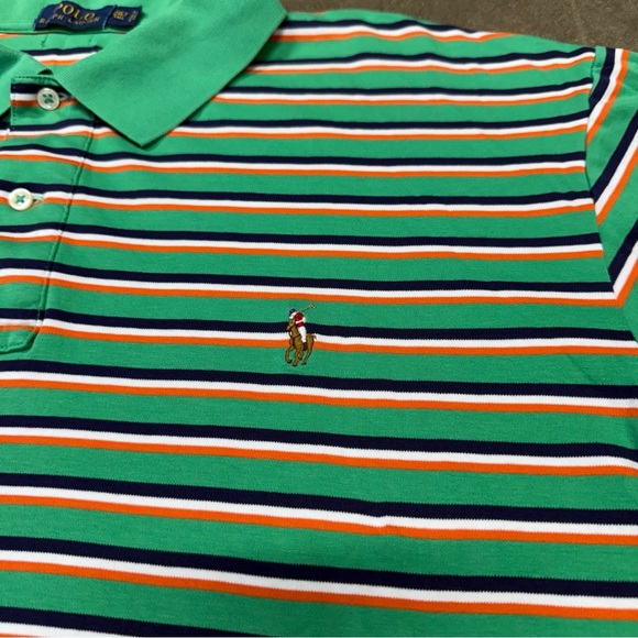Polo Ralph Lauren Green Striped Polo Shirt - Picture 3 of 10